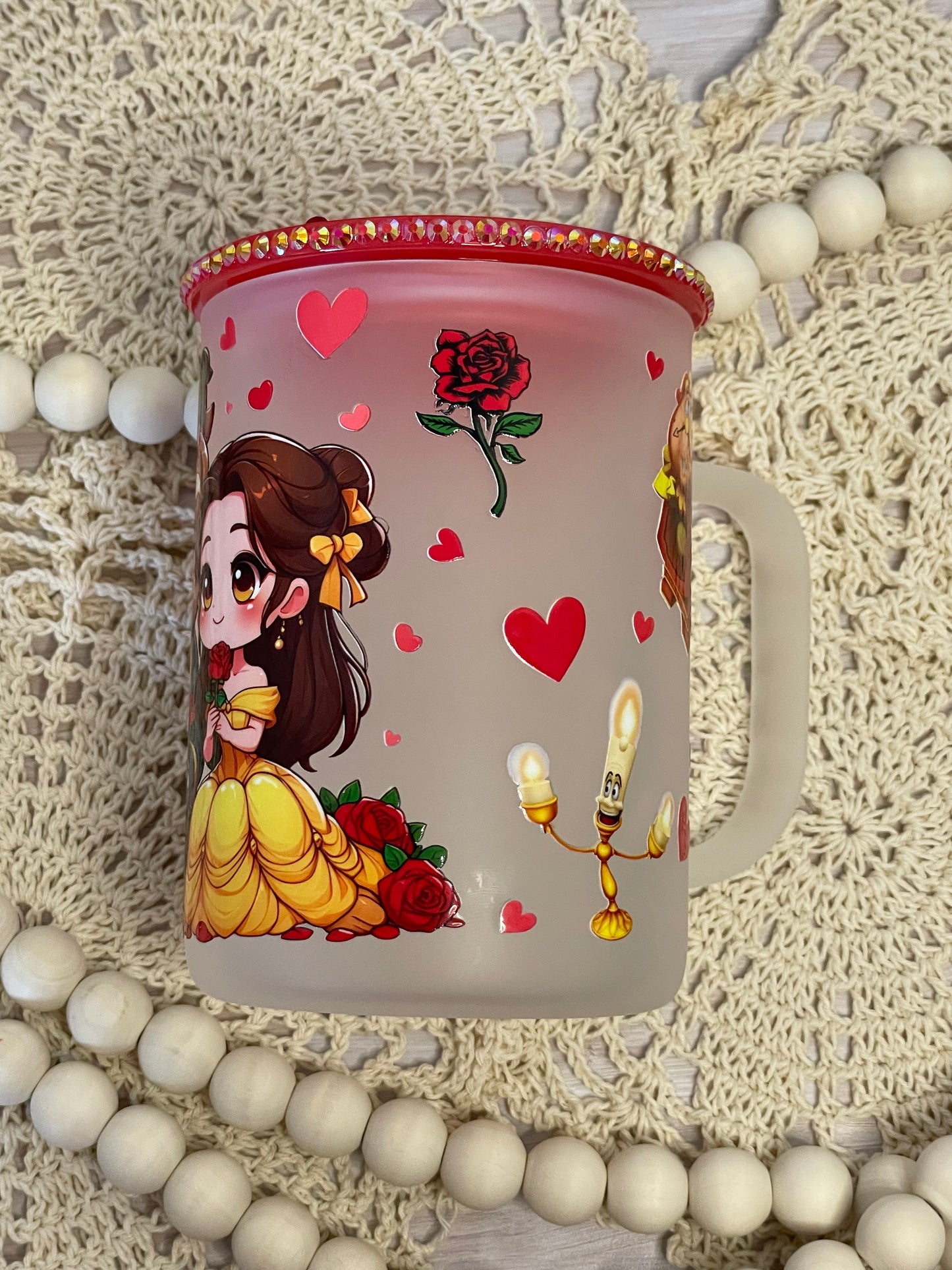 Bella y Bestia Glass Mug