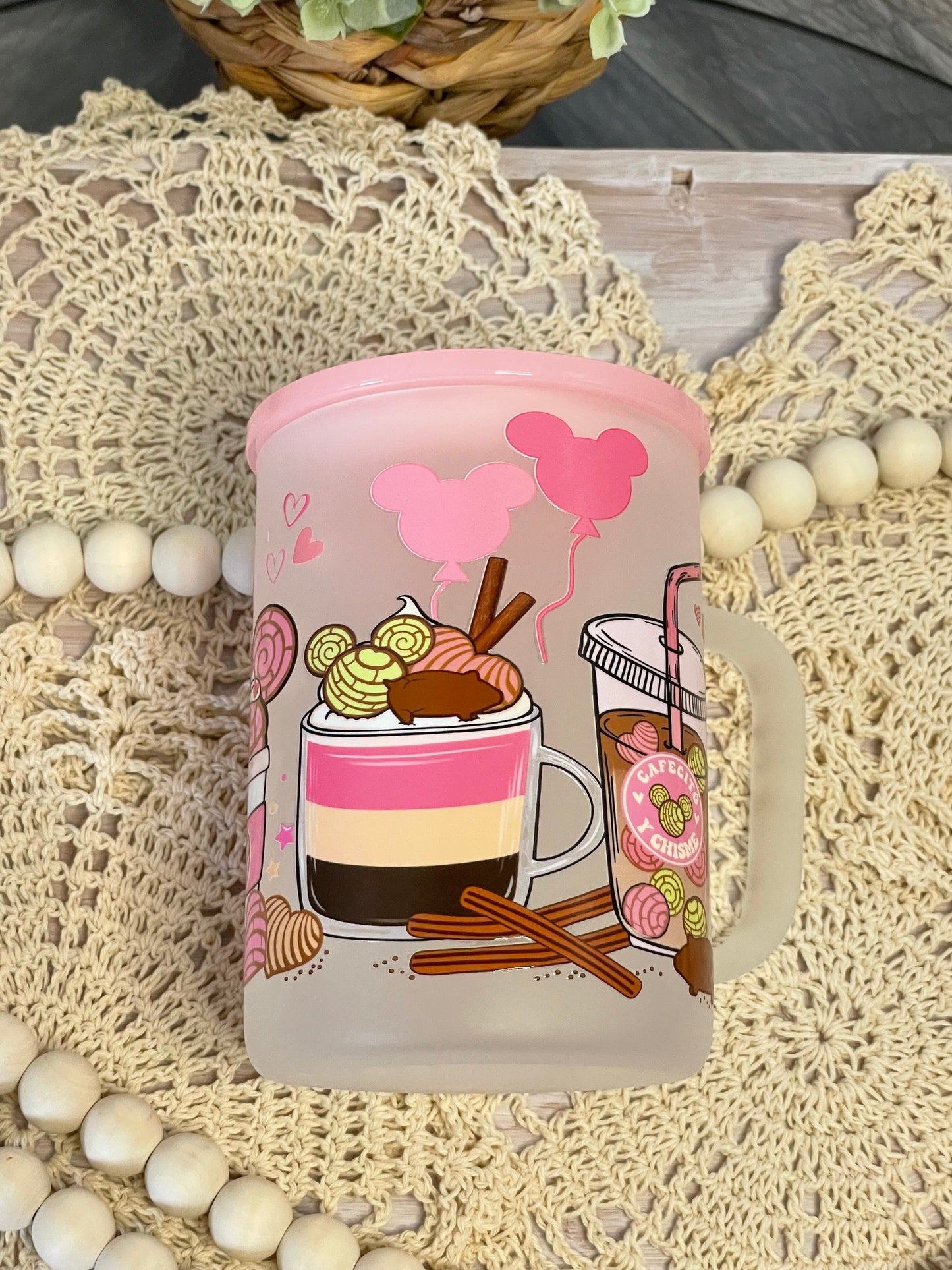 Love Coffe  Glass Mug